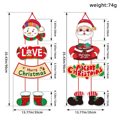 Christmas Santa Claus Hanging Ornaments In Paper Material For Festive Holiday Decoration