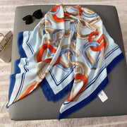 1-Ice Blue and Orange-red Color Combination