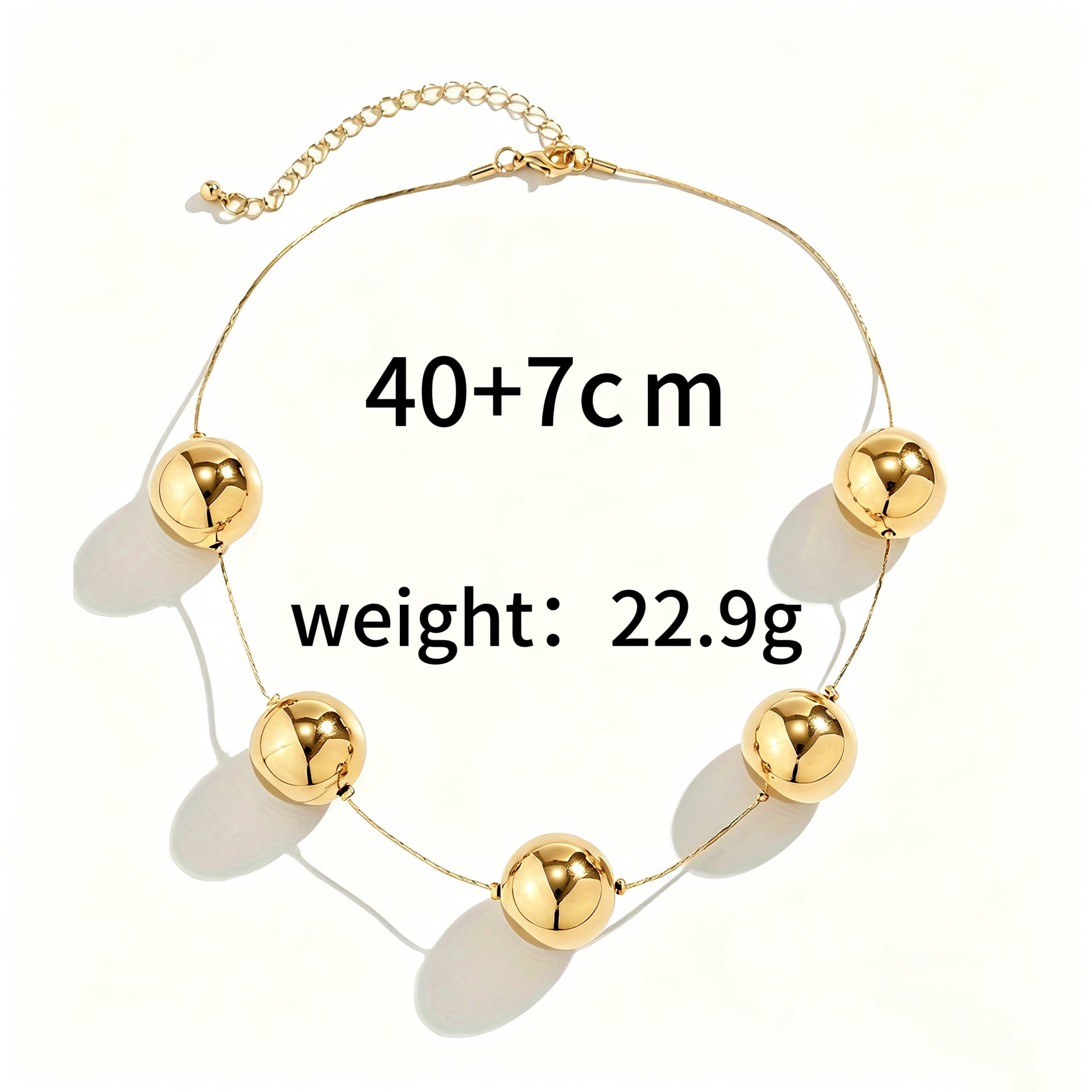 Exaggerated Geometric Gold Necklace For Women In Mixed Materials, Perfect For Casual Wear