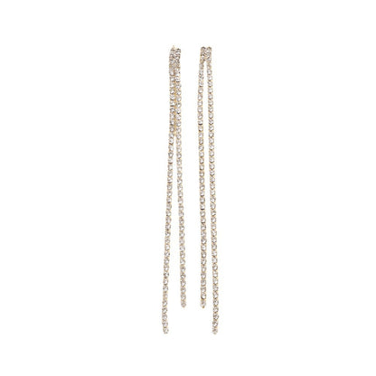 Geometric Rhinestones Necklace For Women With Electroplated Finish And Box Chain Jewelry Set