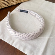 Soft Textured Striped 3CM Hoop - Light Pink