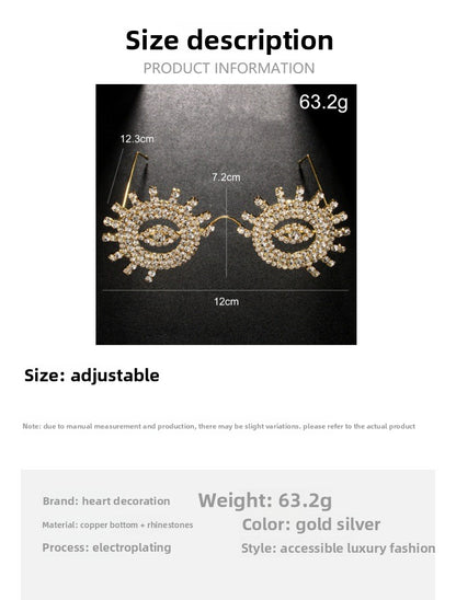 Special-Shaped Mirror Glasses For Women In Gold, Stylish Jewelry Accessory