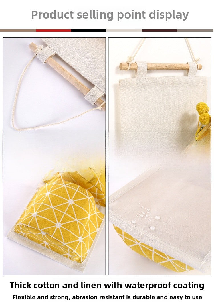 Pastoral Cotton And Linen Storage Bag For Organized Home Storage