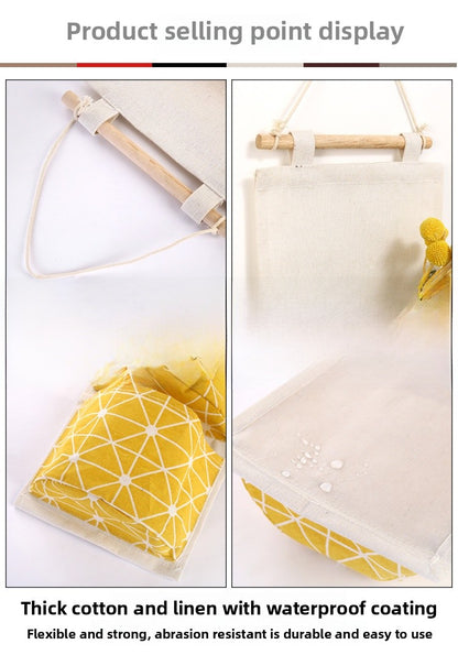Pastoral Cotton And Linen Storage Bag For Organized Home Storage