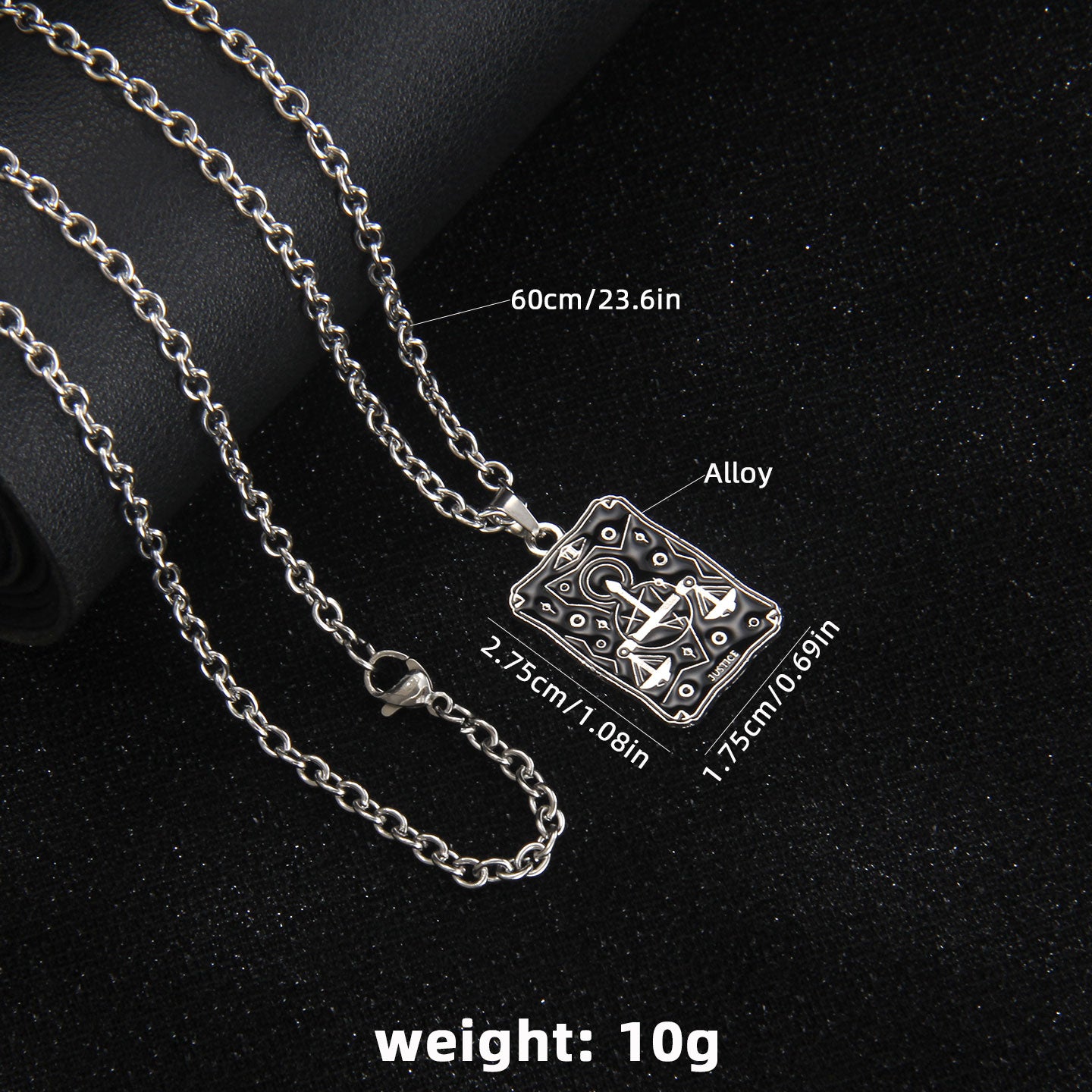 Vintage Style Astrology Necklace With Electroplated Ferroalloy Chain And Zinc Alloy Pendant, Unisex