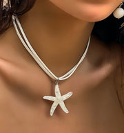 Starfish necklace-White
