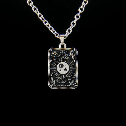 Vintage Style Astrology Necklace With Electroplated Ferroalloy Chain And Zinc Alloy Pendant, Unisex