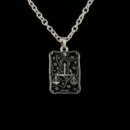Vintage Style Astrology Necklace With Electroplated Ferroalloy Chain And Zinc Alloy Pendant, Unisex