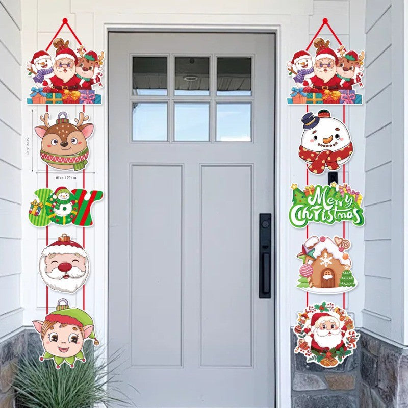 Christmas Santa Claus Hanging Ornaments In Paper Material For Festive Holiday Decoration
