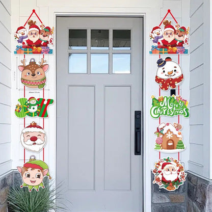 Christmas Santa Claus Hanging Ornaments In Paper Material For Festive Holiday Decoration