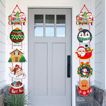 Christmas Santa Claus Hanging Ornaments In Paper Material For Festive Holiday Decoration