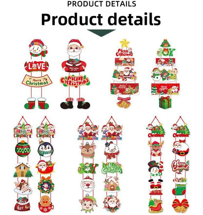Christmas Santa Claus Hanging Ornaments In Paper Material For Festive Holiday Decoration