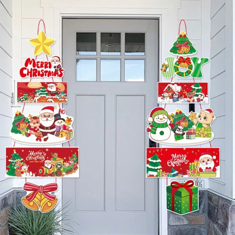 Christmas Santa Claus Hanging Ornaments In Paper Material For Festive Holiday Decoration