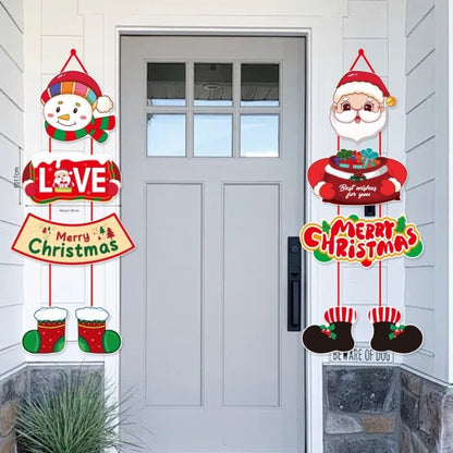 Christmas Santa Claus Hanging Ornaments In Paper Material For Festive Holiday Decoration