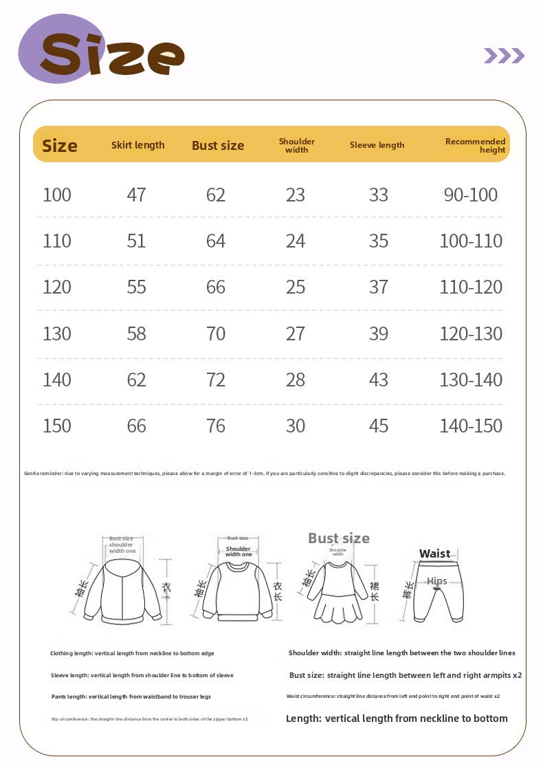 Princess Style Girl's Animal Pattern Cotton Dress With Puff Long Sleeves For Toddlers 3-6 Years