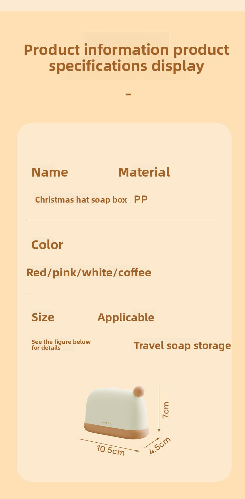 Travel Storage Container Box For Soap In Durable Red PP Material