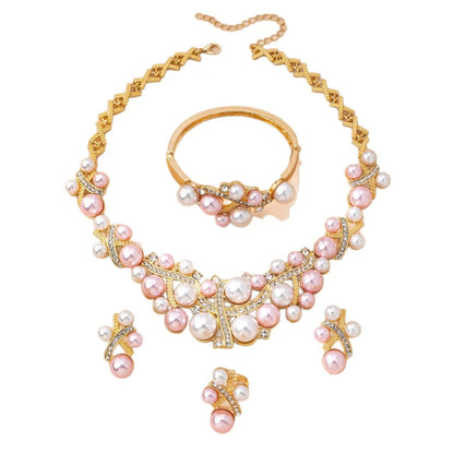 Luxurious Handmade Round Necklace For Women With Acrylic Inlay And Zinc Alloy Handmade Chain