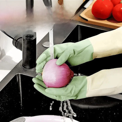 Multicolor Household Rubber Chore Gloves For Cleaning And Storage Tasks