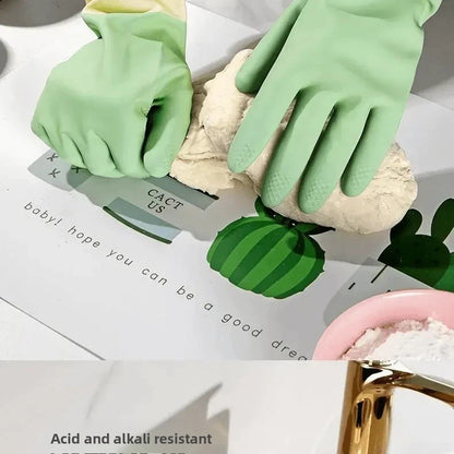 Multicolor Household Rubber Chore Gloves For Cleaning And Storage Tasks