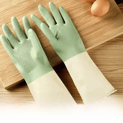Multicolor Household Rubber Chore Gloves For Cleaning And Storage Tasks