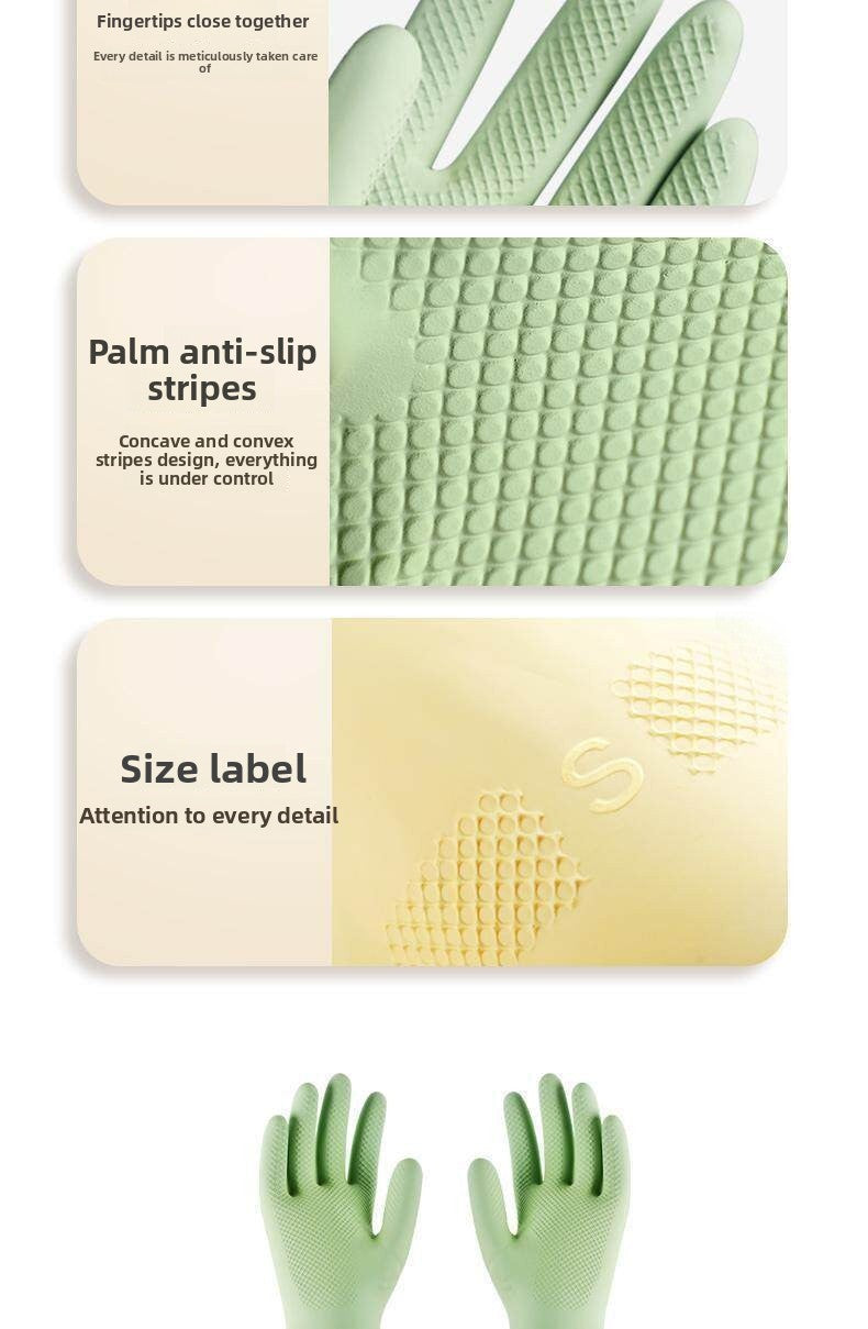 Multicolor Household Rubber Chore Gloves For Cleaning And Storage Tasks