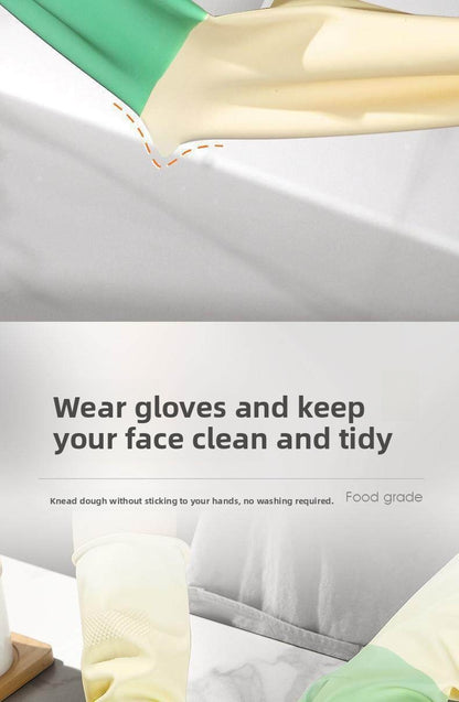 Multicolor Household Rubber Chore Gloves For Cleaning And Storage Tasks