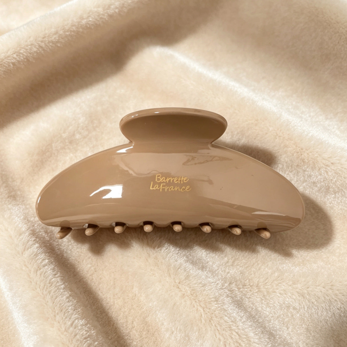 French Style Oval Hair Claws For Women Made Of PS Material In Natural Pink, Perfect For Summer Hairpin Accessory