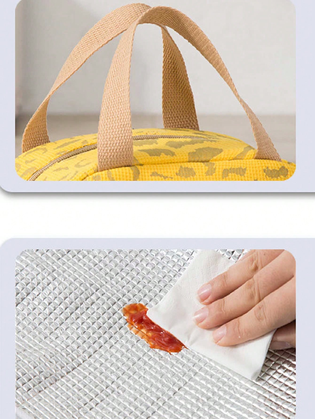 Unisex Square Letter Pattern Handbag In Polyester With Double Handle, Stylish And Functional
