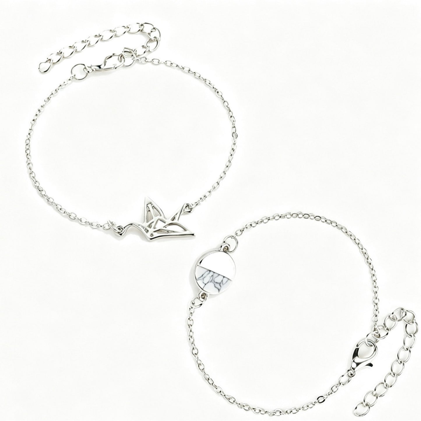 Three-dimensional Geometric Gold Zinc Alloy Bracelet With Electroplated Finish, Stylish Couple Jewelry