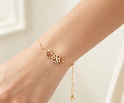 Heart Shape Gold Bracelet For Women, Electroplated Zinc Alloy Jewelry