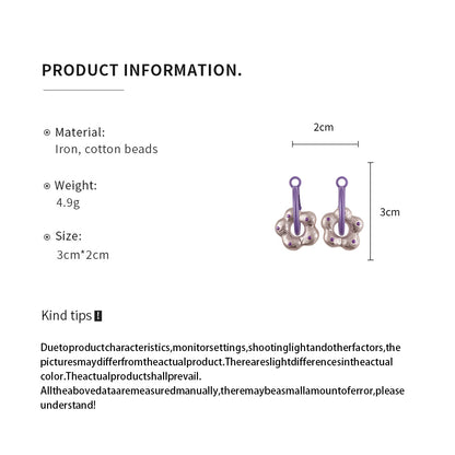 Simple Style Polka Dots Enamel Earrings In White With Iron Base And 304 Stainless Steel Posts For Women