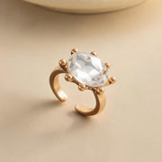 1#Ring- Gold -white