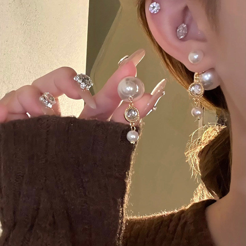 Handmade Round Gold Stud Earrings For Women With 304 Stainless Steel Alloy Posts