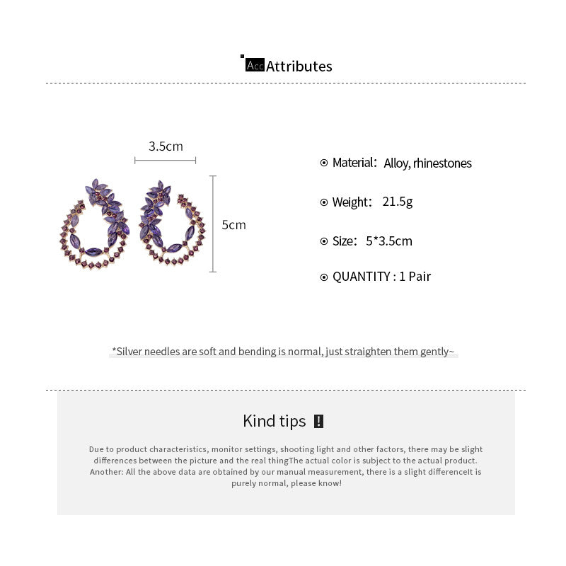 Gold Water Droplets Stud Earrings For Women Featuring Alloy And 304 Stainless Steel With Rhinestone Inlay