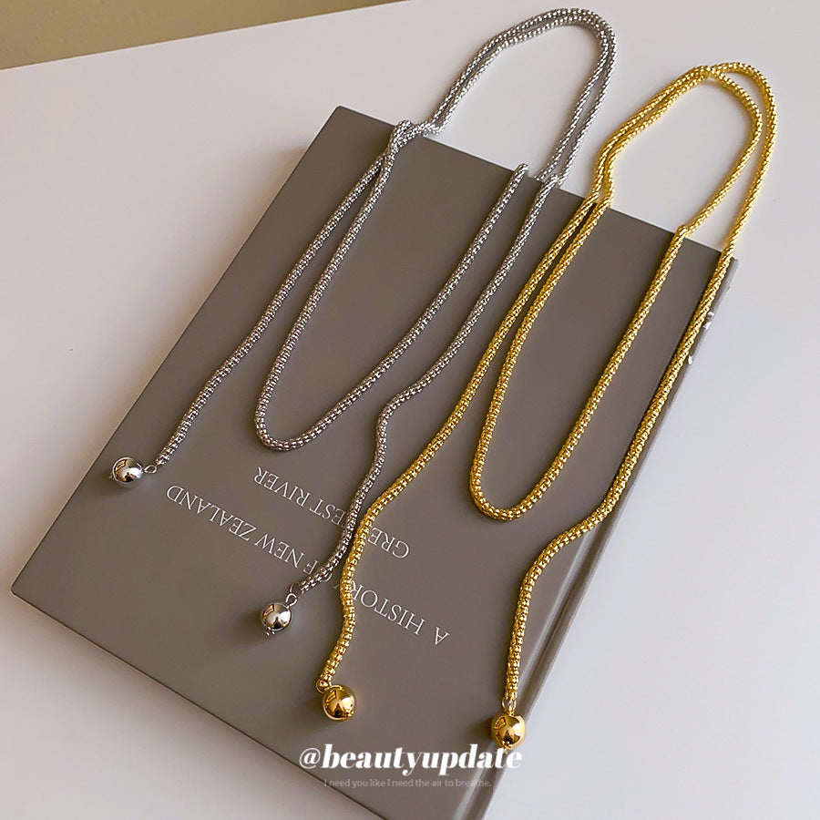Gold Iron Chain Choker Necklace For Women With Alloy Pendant, Perfect For Daily Wear