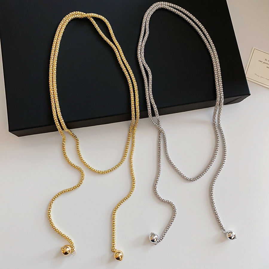 Gold Iron Chain Choker Necklace For Women With Alloy Pendant, Perfect For Daily Wear