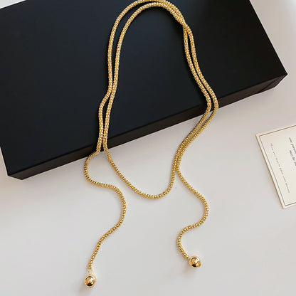 Gold Iron Chain Choker Necklace For Women With Alloy Pendant, Perfect For Daily Wear