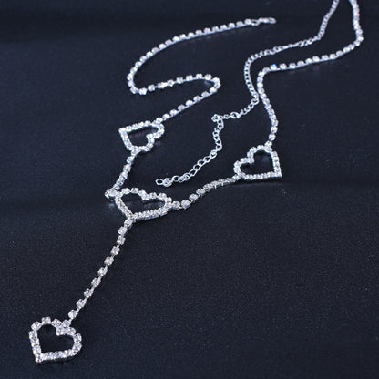 Heart Shape Cowboy Style Waist Chain For Women In Silver Metal With Printing Finish
