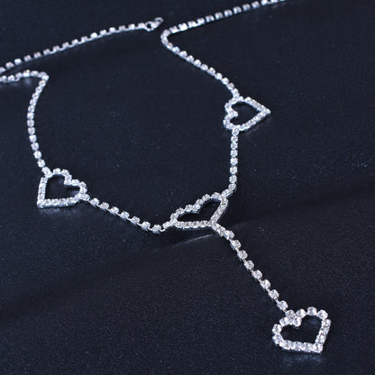 Heart Shape Cowboy Style Waist Chain For Women In Silver Metal With Printing Finish