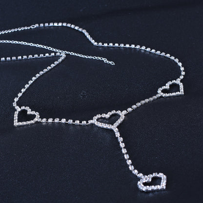 Heart Shape Cowboy Style Waist Chain For Women In Silver Metal With Printing Finish