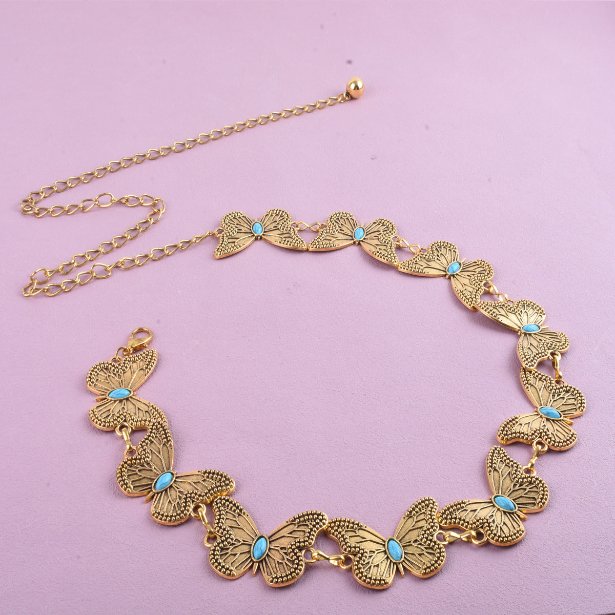 Original Design Butterfly Waist Chain For Women In Gold Metal