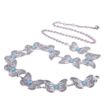 Original Design Butterfly Waist Chain For Women In Gold Metal