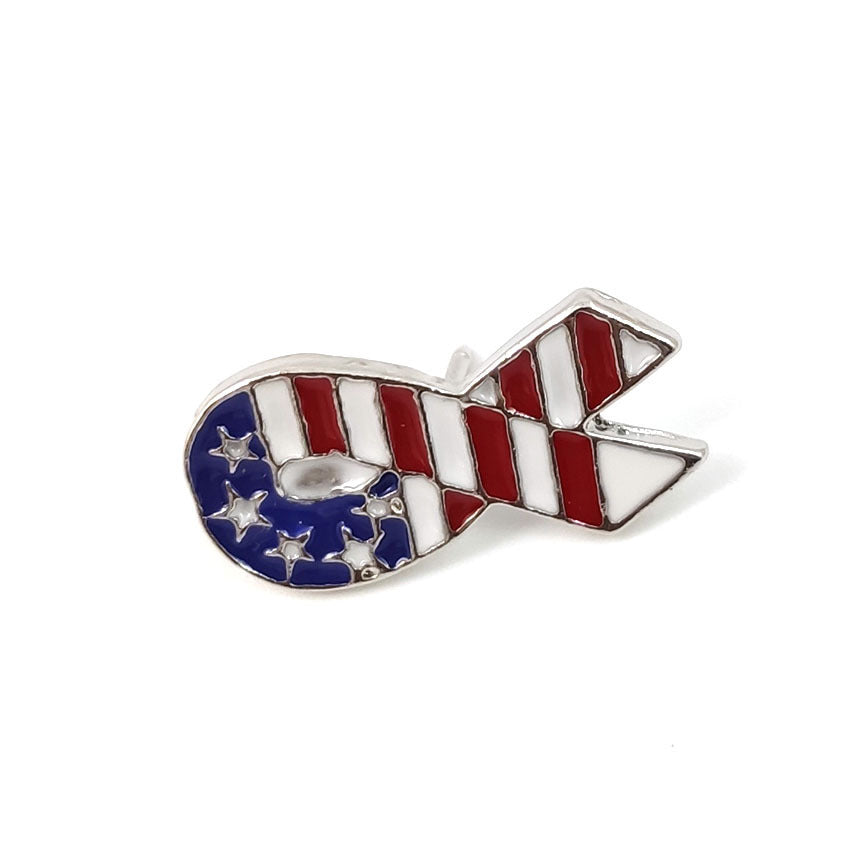 National Flag Pin Made Of Zinc Alloy Featuring Enamel Craftsmanship