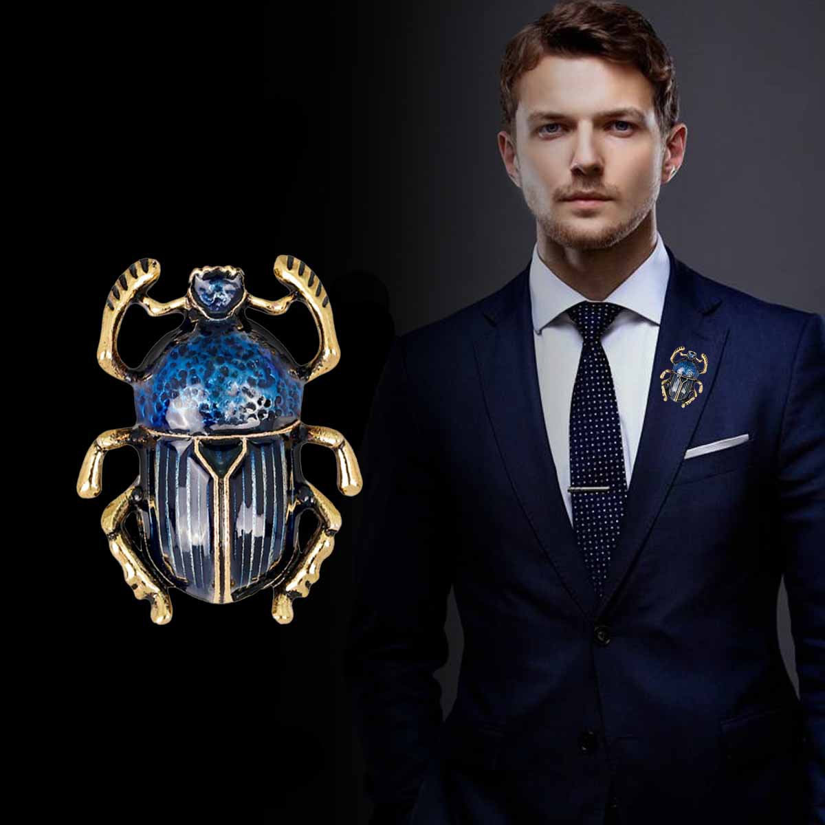 Alloy Insect Pin With Enamel Craftsmanship In Red