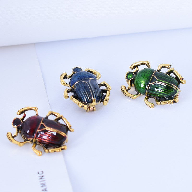 Alloy Insect Pin With Enamel Craftsmanship In Red