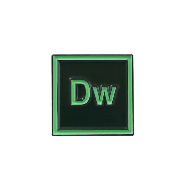 Alloy Letter Pin Featuring Enamel Craftsmanship Available In Colour
