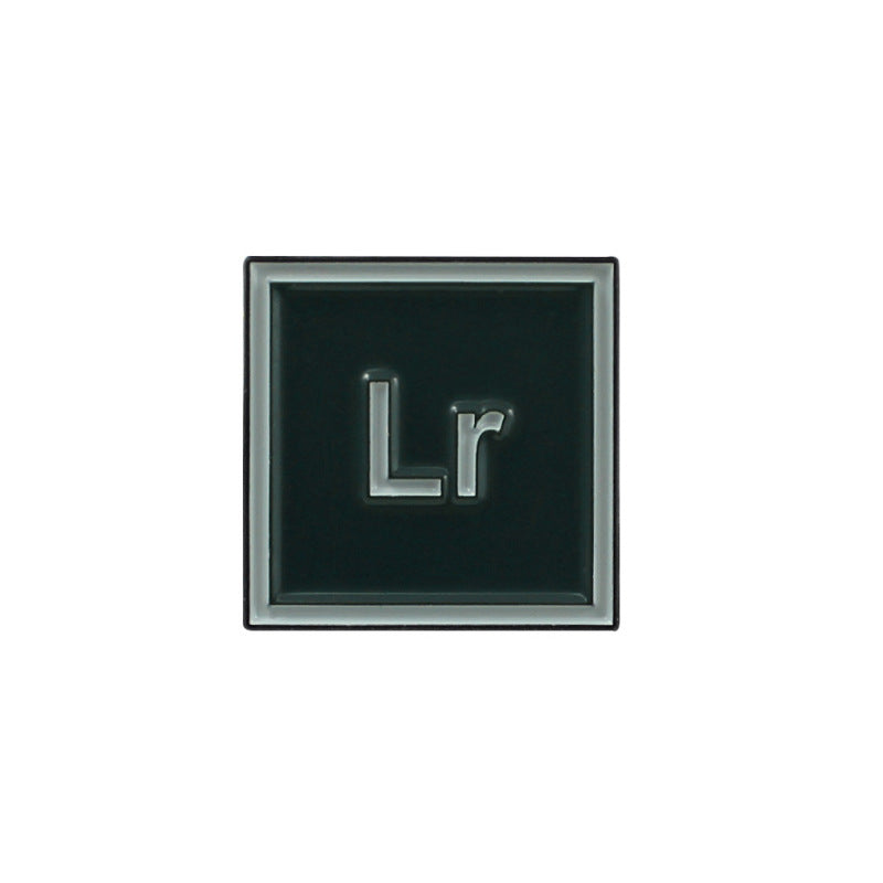 Alloy Letter Pin Featuring Enamel Craftsmanship Available In Colour