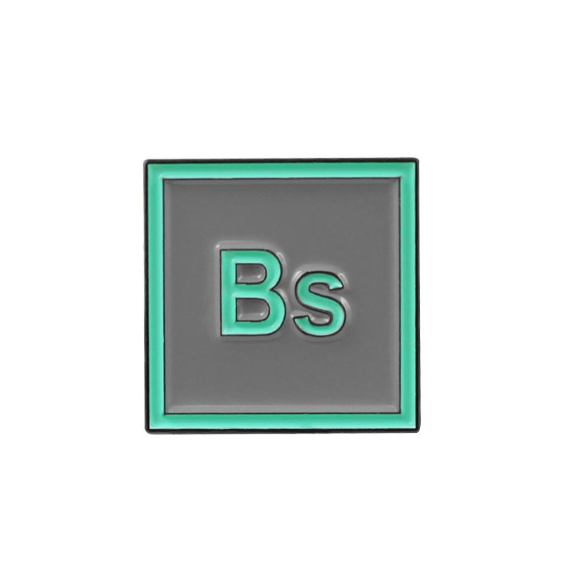 Alloy Letter Pin Featuring Enamel Craftsmanship Available In Colour