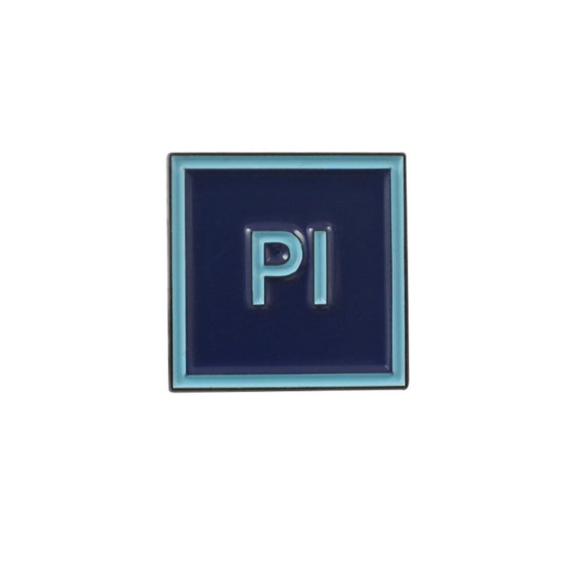 Alloy Letter Pin Featuring Enamel Craftsmanship Available In Colour