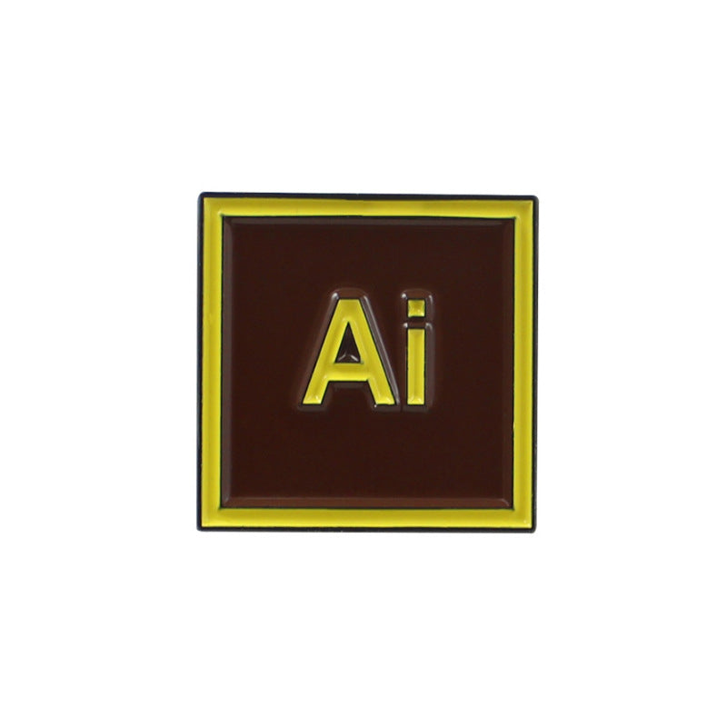Alloy Letter Pin Featuring Enamel Craftsmanship Available In Colour